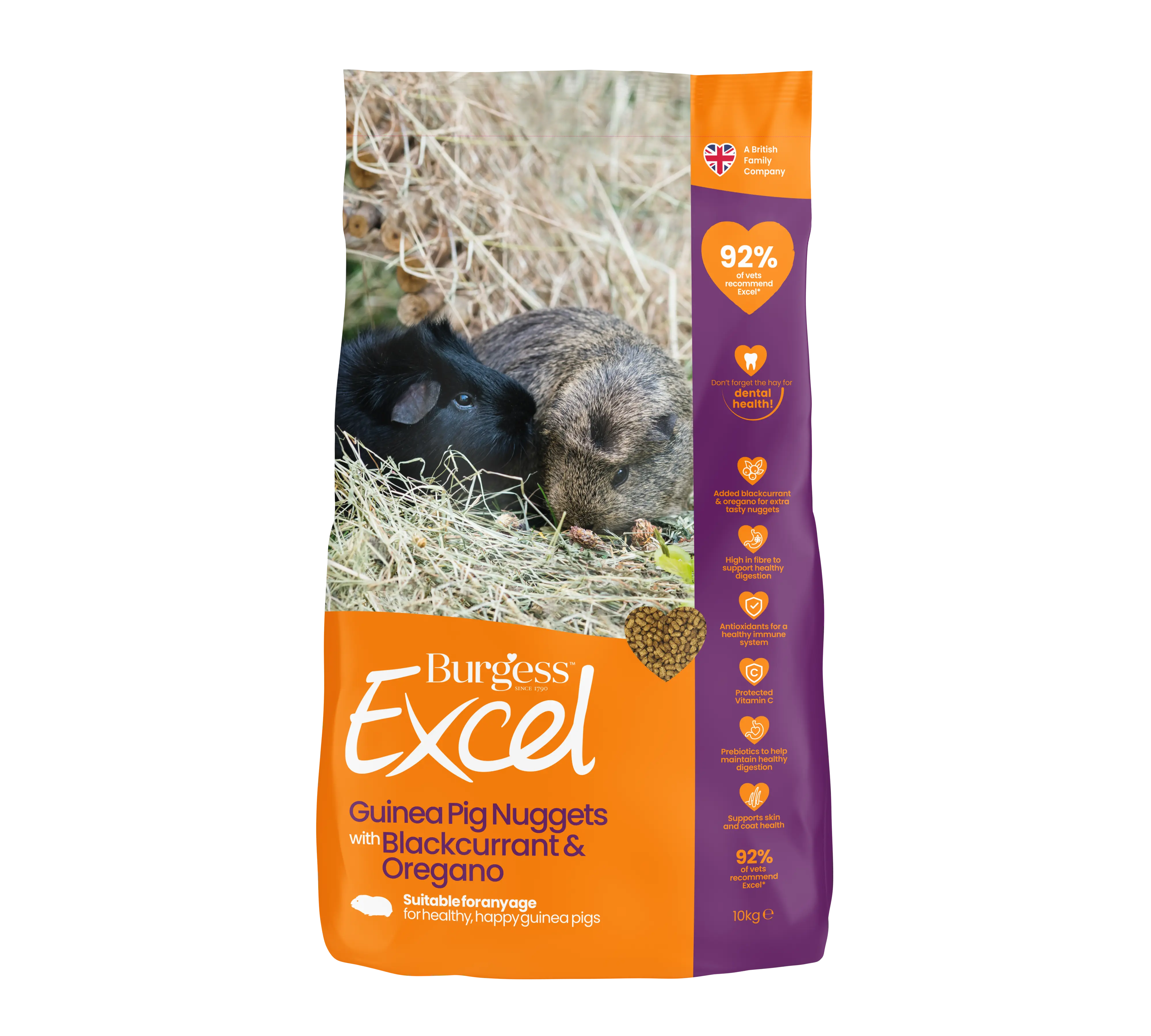 Burgess Excel Marsvin Solbær & Oregano 10 kg - fuldfoder med ekstra smag